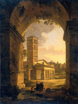 安东尼·斯明克·皮特洛（Antonie-Sminck-pitloo）1820年圣乔治在罗马韦拉布罗的艺术印刷精美的艺术复制品墙艺术ID annacx1qi