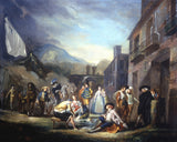 路易斯·帕雷特·阿爾卡扎-1773-在鄉村旅館的野餐-藝術印刷品美術複製品牆藝術 ID-annl0z478