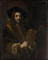 rembrandt-van-rijn-1658-porträtt-av-en-man-auktionsförrättaren-konsttryck-fin-konst-reproduktion-väggkonst-id-anpbhuvvd