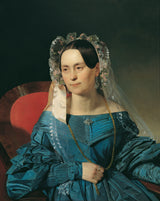 弗朗茨-eybl-1839-穿藍色連衣裙的女士藝術印刷精美藝術複製品牆藝術 id-anphkx5z3