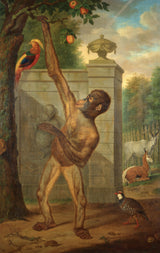 tethart-philip-christian-haag-1777-orangutan-from-the-zoo-of-stadholder-willem-v-picking-an-apple-art-print-fine-art-reproduction-wall-art-id- anpxhwz3z