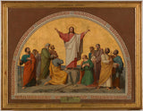 romain-cazes-1868-skitse-til-sankt-francis-xavier-kirken-apostlenes mission-kunsttryk-kunst-reproduktion-vægkunst
