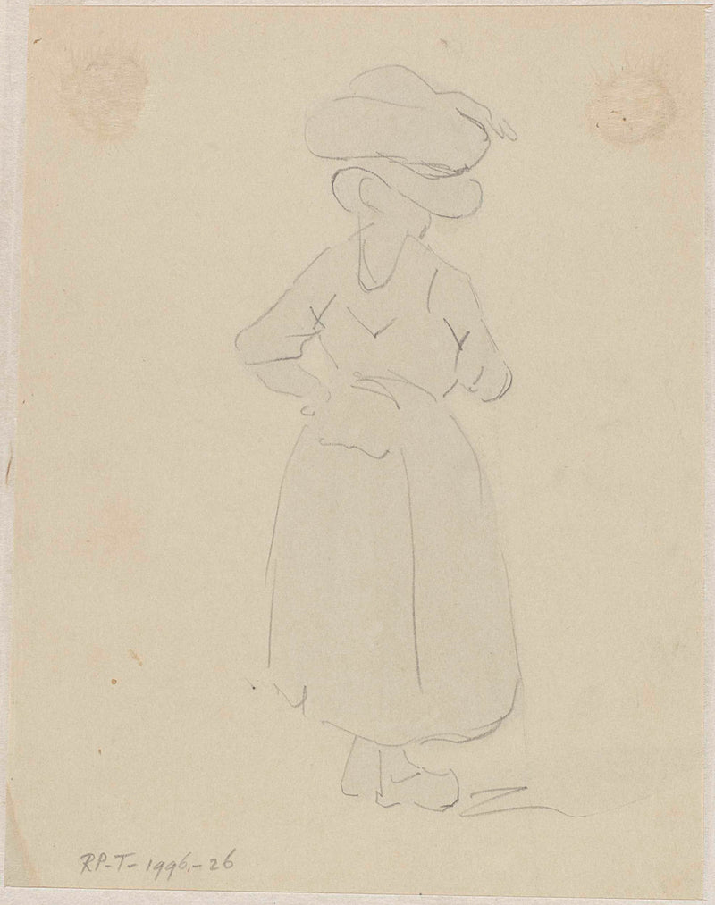 adrianus-eversen-1828-sketch-of-a-woman-with-a-basket-on-the-head-from-behind-art-print-fine-art-reproduction-wall-art-id-anre80bho