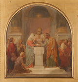 nicolas-louis-francois-gosse-1857-vázlat a st-nicolas-du-chardonnet-templomhoz a szűz házassága-művészeti print-fine-art-reproduction-wall-art