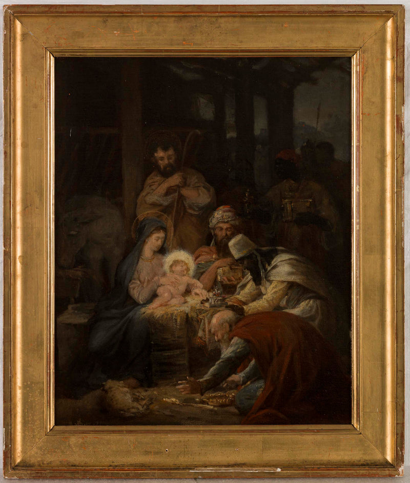 oscar-pierre-mathieu-1875-sketch-for-the-church-of-vanves-adoration-of-the-magi-art-print-fine-art-reproduction-wall-art