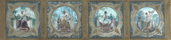 henry-jean-louis-boureau-1890-sketch-for-lobau-gallery-of-the-city-hall-of-paris-poetry-joy-dance-grace-art-print-fine-art-reproduction-wall-art