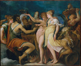 andrea-schiavone-1540-丘比特与心灵艺术的婚姻印刷美术复制墙艺术id-antti8khs