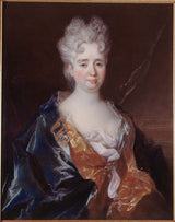 尼古拉斯·德·拉吉利耶爾-1710-安妮·特蕾莎·瑪格奈特·庫爾塞勒-侯爵夫人-蘭伯特-1647-1733年的肖像-藝術印刷品美術複製品牆藝術