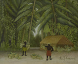 亨利·卢梭1907年香蕉收获艺术打印精细艺术再现墙艺术id anw51r3r2