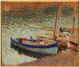 henri-martin-1930-μπουκέτο-μύρτιλλα-βάρκες-in-port-art-print-fine-art-reproduction-wall-art