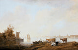 aelbert-cuyp-1645-多德雷赫特附近的馬斯景觀藝術印刷精美藝術複製品牆藝術 id-anwkp7bpg