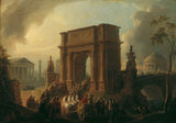 vinzenz-fischer-1791-triumf-av-en-general-by-the-arch-of-Titus-art-print-fine-art-reproduction-wall-art-id-anwohcdo1