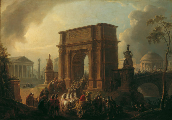 vinzenz-fischer-1791-triumph-of-a-general-by-the-arch-of-titus-art-print-fine-art-reproduction-wall-art-id-anwohcdo1