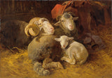anton-schrodl-owca-w-stajni-reprodukcja-dzieł sztuki