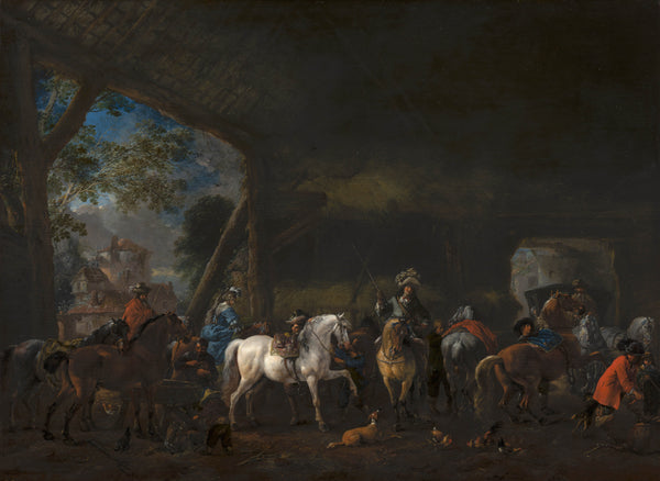 philips-wouwerman-1670-the-arrival-at-the-stable-art-print-fine-art-reproduction-wall-art-id-anxztoo6x