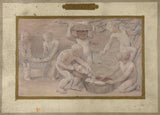 艾伯特·奥布莱特-1889-市政厅水果艺术印刷品美术复制墙艺术素描