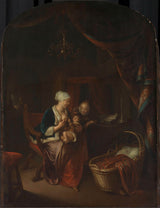 多梅尼庫斯·範·托爾-1660-母親給她的孩子乳房藝術印刷品美術複製品牆藝術 id-ao089hj5h