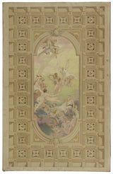 軍事尤金西馬斯 1892 年巴黎市政廳大廳休息室草圖蓋特法蘭多爾藝術印刷品美術複製品牆藝術