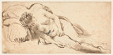 rembrandt-van-rijn-1661-kobieta-spoczywa-na-poduszce-druk-sztuka-reprodukcja-dzieł sztuki-ścienna-id-ao2l6nrm8