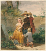 willem-hendrik-schmidt-1842-cha-với-hai-con-trong-mẹ-mộ-nghệ thuật-in-mỹ thuật-tái tạo-tường-nghệ thuật-id-ao2ztuvn2