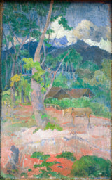 paul-gauguin-1899-maastik-hobusega-kunstitrükiga