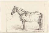 Žans-Bernards-1818-zirgs, kas stāv stallī ar segu uz aizmugures-pa kreisi-art-print-fine-art-reproduction-wall-art-id-ao4w3vbqy