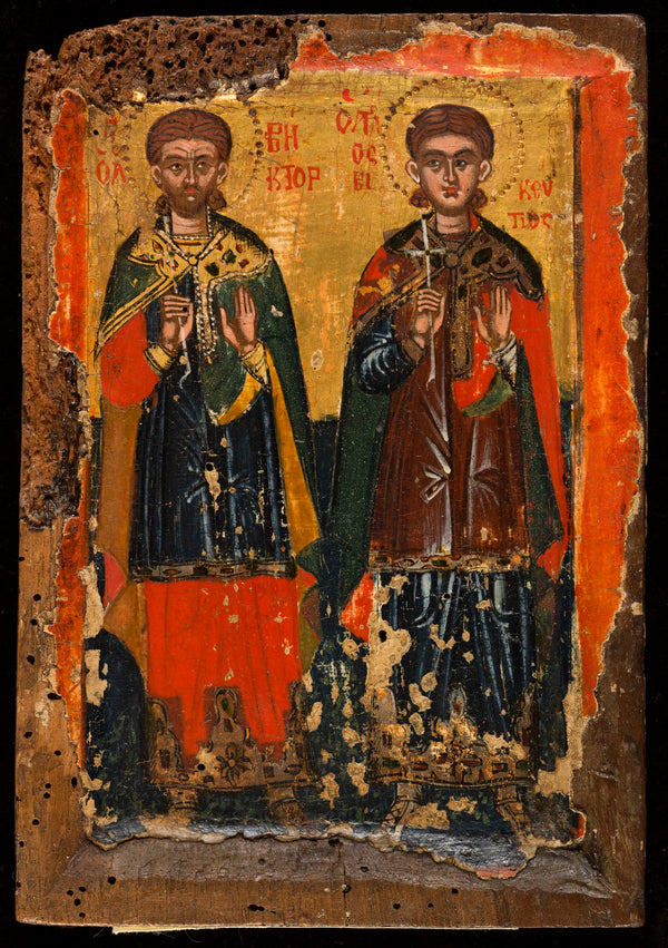 ecole-de-ecole-grecque-grece-1500-saint-peter-saint-vincent-and-saint-victor-art-print-fine-art-reproduction-wall-art
