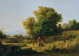 karoly-marko-da-1859-ideal-landscape-miaraka amin'i-boaz-and-ruth-art-print-fine-art-reproduction-wall-art-id-ao6wkdud4