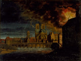 anonym-1640-apsis-af-notre-dame-the-pont-de-la-tournelle-og-ile-saint-louis-under-en-ild-kunst-print-fine-art-reproduktionsvæg- kunst
