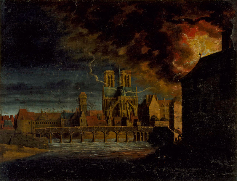 anonymous-1640-the-apse-of-notre-dame-the-pont-de-la-tournelle-and-ile-saint-louis-during-a-fire-art-print-fine-art-reproduction-wall-art