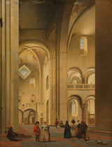 Pieter-Jansz-Saenredam-1637-the-skipet-of-the-Mariakerk-i-Utrecht-sett-fra-den-art-print-kunst--gjengivelse-vegg-art-id-ao878lldn