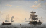fitz-henry-lane-1847-hamnen-i-boston-med-staden-i-avstånd-konsttryck-finkonst-reproduktionsväggkonst-id-ao8f087p0