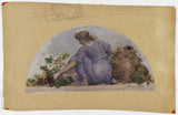 francois-lafon-1893-szkic-do-jadalni-ratusza-sztuka-żniwna-druk-reprodukcja-sztuki-ściennej
