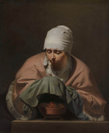 Caesar-boetius-van-everdingen-1644-a-젊은 여성-화로 위에 손을 데우기-우화-예술-인쇄-미술-복제-벽-예술-id-ao9gf5in3
