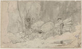 Јацоб-Марис-1847-воловска-колица-на-планини-путу-уметност-штампа-ликовна-репродукција-зид-уметност-ид-ао9саед64