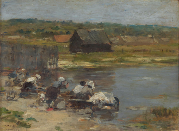 eugene-louis-boudin-1885-washerwomen-at-the-edge-of-the-pond-art-print-fine-art-reproduction-wall-art-id-aoacihj1a