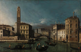 Canaletto-Giovanni-Antonio-Canal-Grand-Canal-San-Geemia和进入Cannaregio艺术印刷的精美艺术复制品-艺术墙