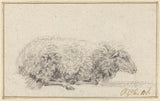 pieter-gerardus-van-os-1786-ovelha-deitada-de-lado-à-direita-impressão-arte-reprodução-de-arte-parede-id-aociyyj20