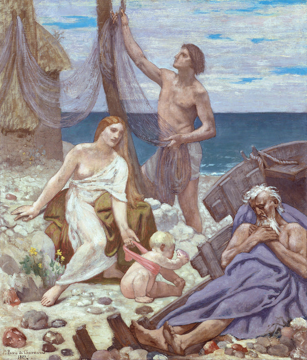 pierre-puvis-de-chavannes-1887-the-fishermans-family-art-print-fine-art-reproduction-wall-art-id-aodrcgvmg