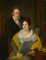 jan-willem-pieneman-1829-portret-van-'n-vrou-en-'n-man-kunsdruk-fynkuns-reproduksie-muurkuns-id-aoeisn6wz