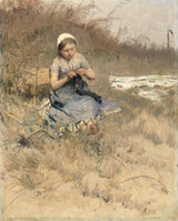 bernardus-johannes-blommers-1885-fata-tricotat-art-print-reproducție-de-art-fare-art-art-perete-id-aogu3dpzw