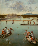 vittore-carpaccio-1495-hunt-on-the-lagoon-recto-rack-letter-verso-print-art-fine-art-reproduction-wall-art-id-aoh08kuen
