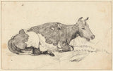 pieter-gerardus-van-os-1786-leżąca-krowa-prawa-druk-sztuka-reprodukcja-dzieł sztuki-sztuka-ścienna-id-aoh1vy2ta