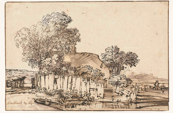 rembrandt-van-rijn-1648-house-with-wooden-fence-between-trees-art-print-fine-art-reproduction-wall-art-id-aoh2gfge1