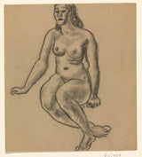 leo-gestel-1891-sedeča-ženska-akt-umetniški-tisk-likovna-reprodukcija-stenske-umetnosti-id-aohd12zdg
