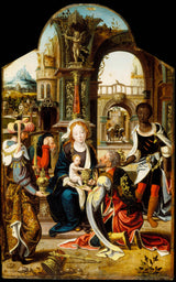 pieter-coecke-van-aelst-1530-adoracja-magów-sztuka-druk-reprodukcja-dzieł sztuki-ścienna-id-aoiwbv4bt
