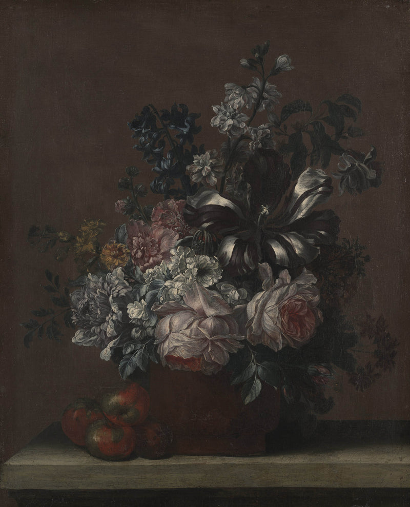 unknown-18th-still-life-with-flowers-and-fruit-apples-art-print-fine-art-reproduction-wall-art-id-aol5p8ohv