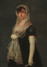 フランシスコ・デ・ゴヤ-1805-マンティラとバスキーナを着た若い女性-アートプリント-ファインアート-複製-ウォールアート-id-aolgn3jwv