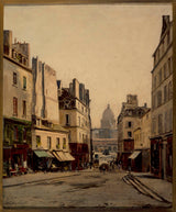 maurice-emmanuel-lansyer-1888-de-rue-du-haut-pave-in-1888-art-print-fine-art-reproductie-muurkunst