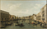 贝尔纳多·贝洛托（Bernardo-bellotto）的大运河与宫殿福斯卡里和摩洛·林艺术印刷精美的艺术复制墙艺术ID aomhydzqw